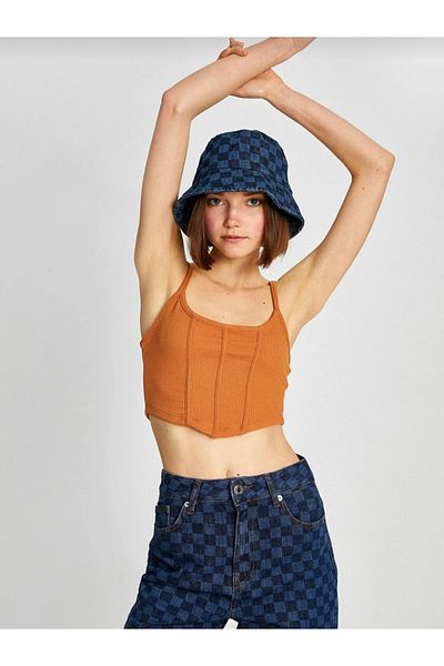 LB Laluna Butik Bluză bustieră cu corset cu bretele de damă