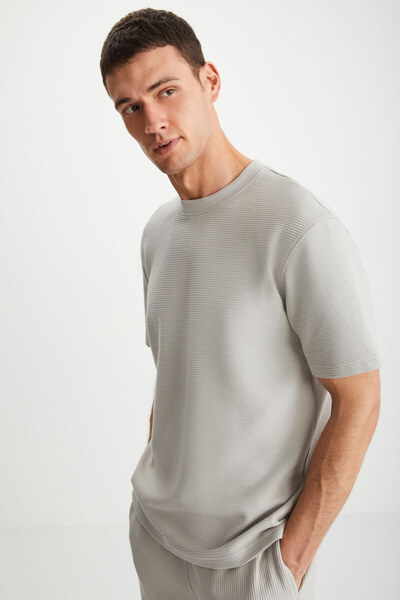 GRIMELANGE Ramadanp003 Ανδρικό μπεζ μπλουζάκι