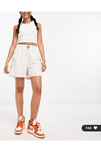 Nike شورت رياضي نسائي عالي الخصر NDD SPORT - منسوج أساسي