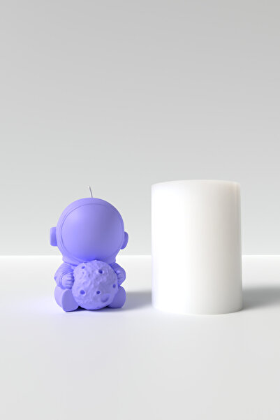 Cageartstudio Mini Astronot Mum Silikon Kalıp M1  - Mars Taşıyan Astronot Mum...