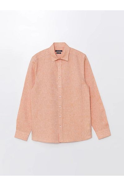 LC Waikiki LCWAIKIKI Classic Regular Fit Long Sleeve Linen Men's Shirt