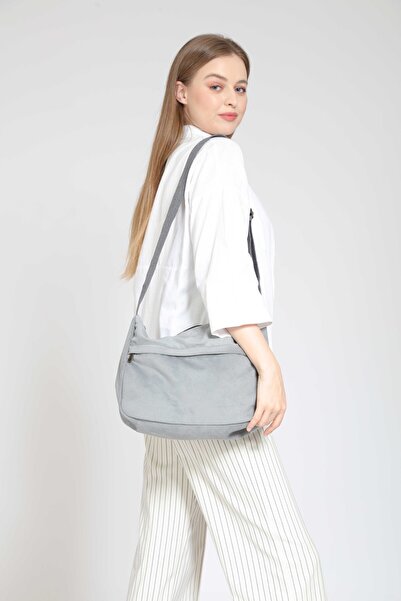 Street Bag Servietă de lucru pentru poștaș și geantă pentru laptop cu design simplu de culoare gri - Geantă de umăr pentru utilizare zilnică