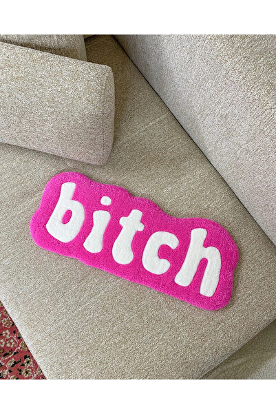 Sima Tufting Rug Pembe Desenli El Yapımı Özel Tasarım Çok Amaçlı Ayna Önü Halı Çocuk Halısı