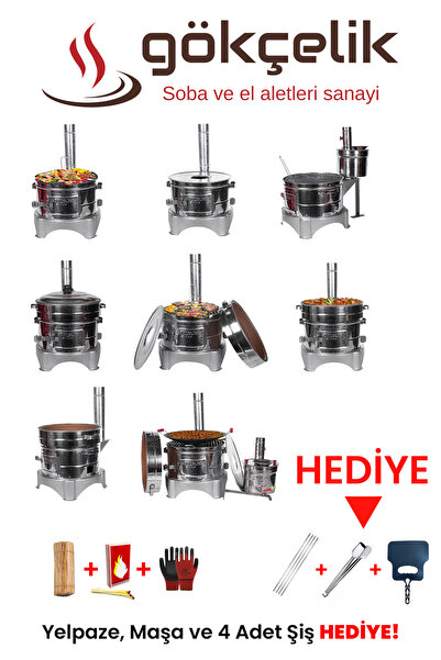 Gökçelik Semaverli Güveç Mangal 20 Parça Toprak Tandır Et Kavurma Tavası/gözl...