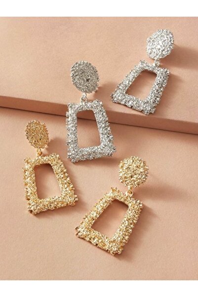 DESİGNEDBYD Kadın Uzun Sallantılı Metal Parlak Parti Mezuniyet Düğün Abiye Küpe