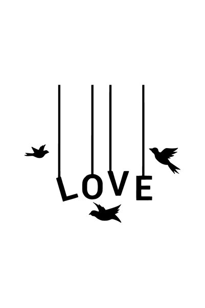 tgzm ملصق حائط للكمبيوتر المحمول من Love And Birds مقاس 10x9 سم