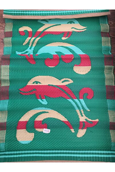 boragarage Plastik hasır halı,kilim,plaj,park bahçe ,kamp,matı 90X140 cm  Yeşil