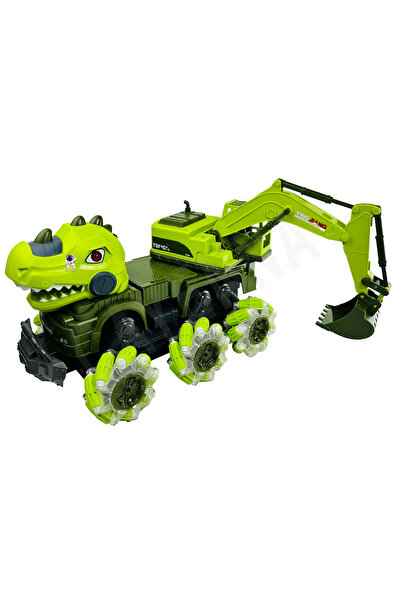 cayenna Uzaktan Kumandalı Sesli ve Işıklı 2.4G Dinozor Kamyon Kazıcı