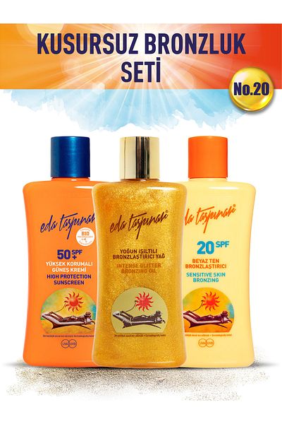 Eda Taşpınar No.20 Perfect Tan Set - GlitteryY+WhiteT+Spf50+ EGX04-EGX19-EGX38