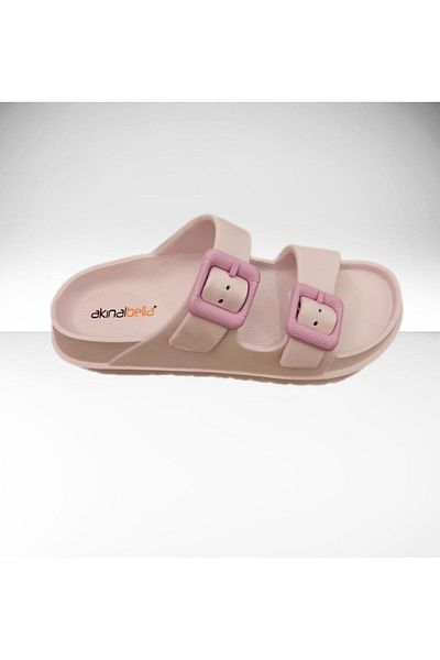 AkınalBella Akınal Bella EVA DOUBLE BUCKLE WOMEN'S ULTRA SOFT SO SOFT ADJUSTABLE SLIPPERS MODEL