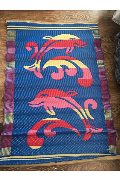 boragarage Plastik hasır halı,kilim,plaj,park bahçe ,kamp,matı 90X140 cm Kırm...