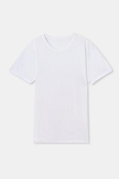 Dagi Weißes 2er-Pack Herren-T-Shirts mit Rundhalsausschnitt