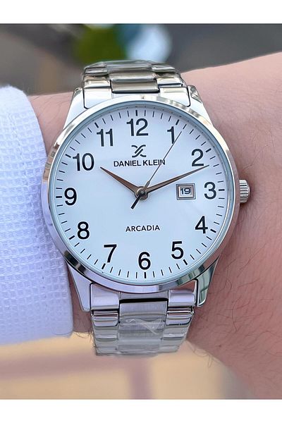 Daniel Klein Steel Cord Calendar Dial 3 Atm Water Resistant Men's Wrist Watch EDK.1.13567-1