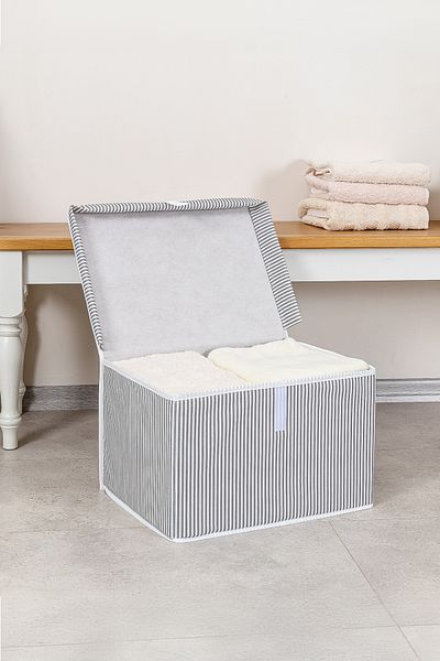 Milenay Multi-Purpose Laundry-Storage-Organization Vb Storage Box with Lid - 40x30x26 - Mini