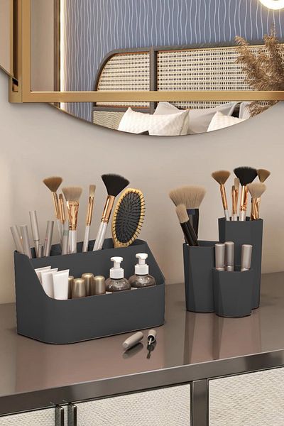 DOVİHOME Double Organizer Set Makeup Cosmetic Organizer And Bathroom Organizer