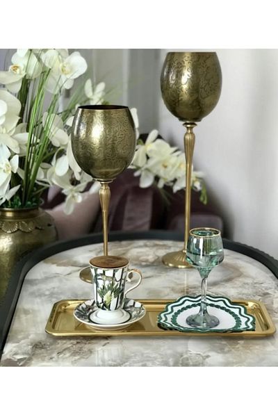 AHİR TİCARET صينية تقديم مستطيلة 13 سم × 33 سم 1 قطعة