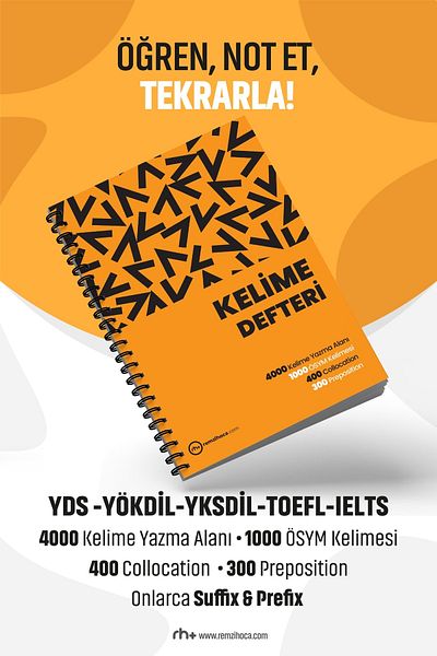 RH Pozitif Yayınları English Vocabulary Copybook - Yds Vocabulary Copybook - Yökdil Vocabulary Copybook - Yks language Vocabulary Copybook