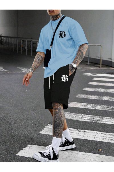 Revasser Set de tricou B, unisex, pentru femei/bărbați, cu imprimeu personalizat