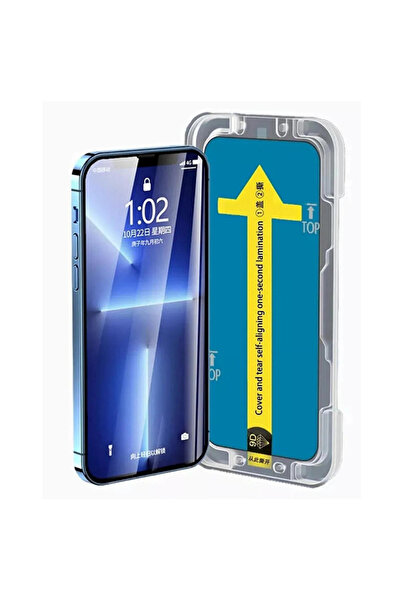 Noir İphone 11 Uyumlu Otomatik Takılan Aparatlı Kırılmaz Cam Ekran Koruyucu