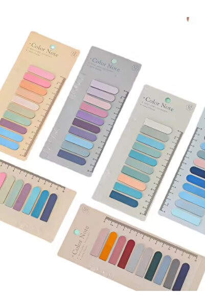EZOSHOP Şeffaf Renkli Postit Yapışkan Not Kağıdı Oval Post-it Kuru Çay