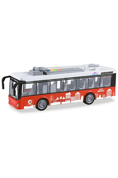 hediyecik 1:16 Toy Passenger Bus with Sound and Light Functions