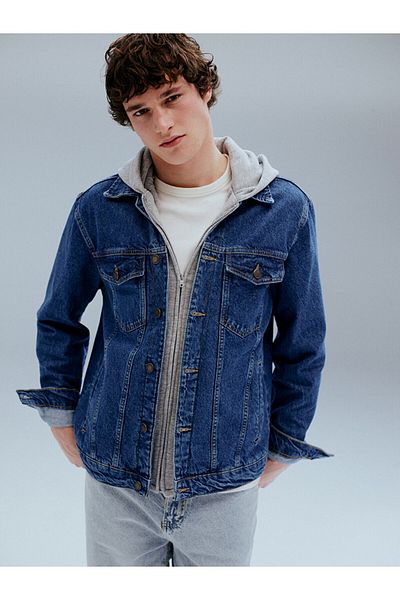 LC Waikiki Standard Fit Hooded Men's Jean Jacket
