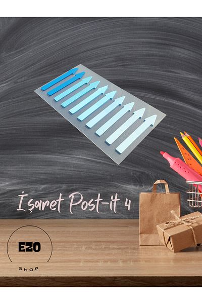 EZOSHOP Transparent Color Postit Sticky Note Paper Mark Post-It 4