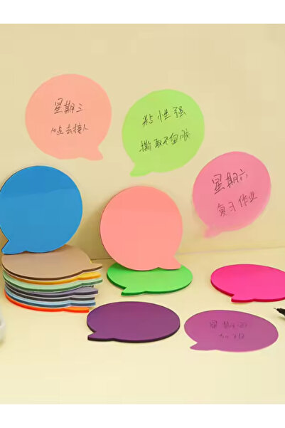 EZOSHOP Transparent Colored Postit Sticky Post-it Note Paper Message Note 8