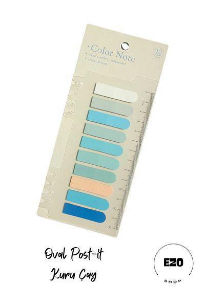EZOSHOP Transparent Color Postit Sticky Note Paper Oval Post-It Dry Tea
