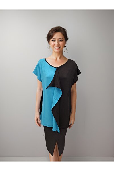 Okçu Triko Double Color Blouse