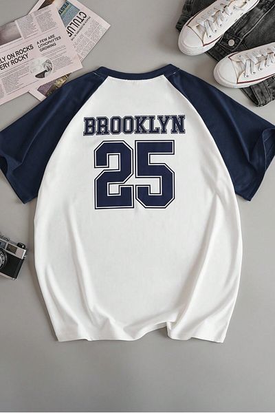 MODAGEN Μπλουζάκι Unisex Reglan Sleeve Crew λαιμόκοψη Brooklyn printed oversize μπλουζάκι