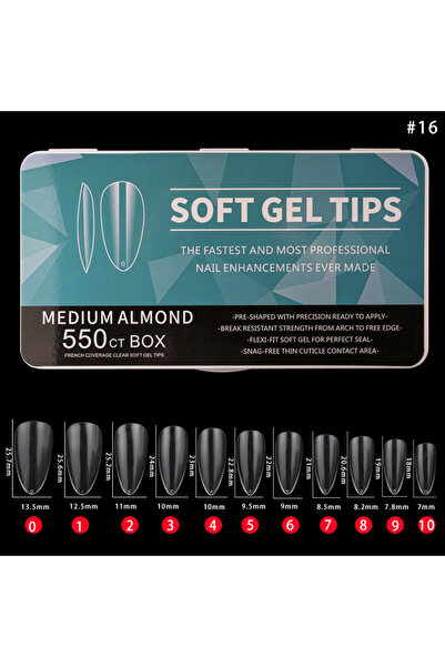 Nail Master Soft Jel Tips Protez Tırnak Tips Uzatma Yeni Nesil 550 Adet