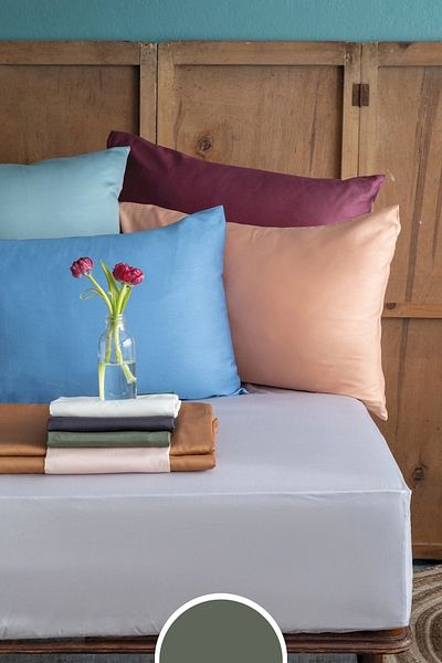 İssimo Simply Forest Green Cotton Satin Fitted Set 100*200/50*70(1)