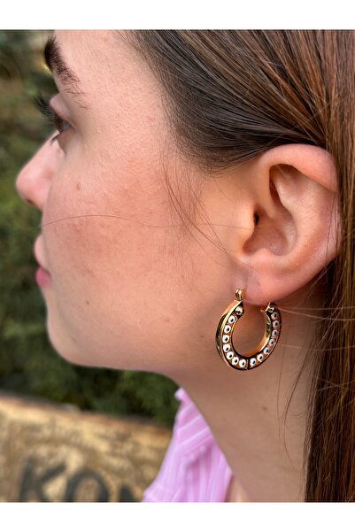 ByMerve Bym084 Çelik Suya Dayanaklı Yuvarlak 2,5 (ÇAP) Nazar Boncuklu Rose Go...