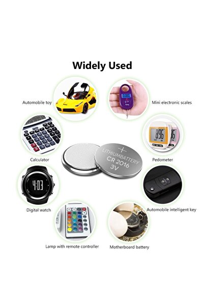 ATAELEKTRONİK 1 Adet Cr2016 Terazi Hesap Makinesi Baskül Fotoğraf Makinesi Bi...