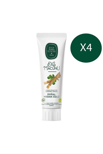Eyüp Sabri Tuncer Toothpaste with Miswak Extract 90 ml X 4 Pieces