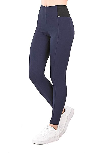 Blackspade Women's High Waist Long Leggings Navy Blue