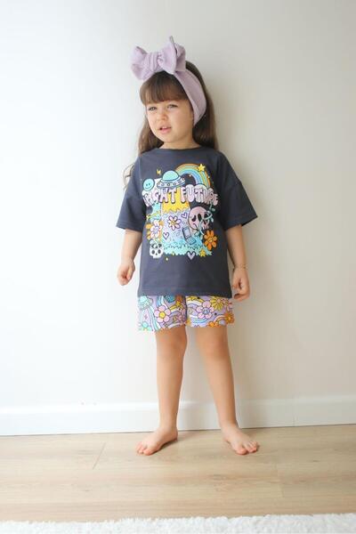 MİNİKO KİDS بدلة شورت قطني نموذجية للفتيات الصغيرات