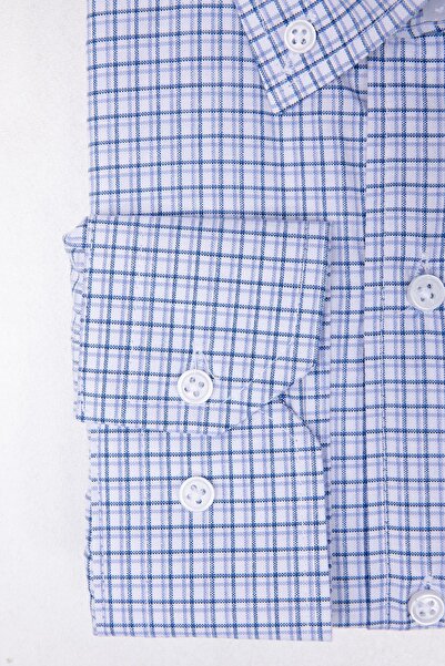 Tudors Cămașă albă cu mânecă lungă, cu dungi, mărime mare, pentru bărbați