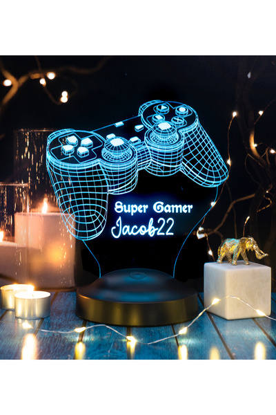 SEVGİLAMBASI Joystick Tasarımlı, Oyun Konsolu Tasarım, Gamer Hediyesi 3 Boyut...