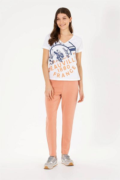 U.S. Polo Assn. μπλουζάκι με στάμπα με λαιμόκοψη