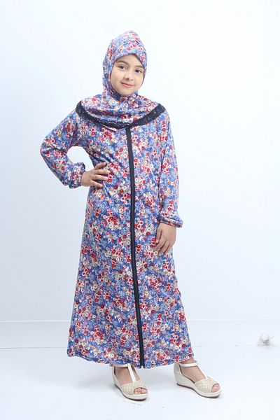 Kutay Collection Girl's Prayer Dress Floral Pattern