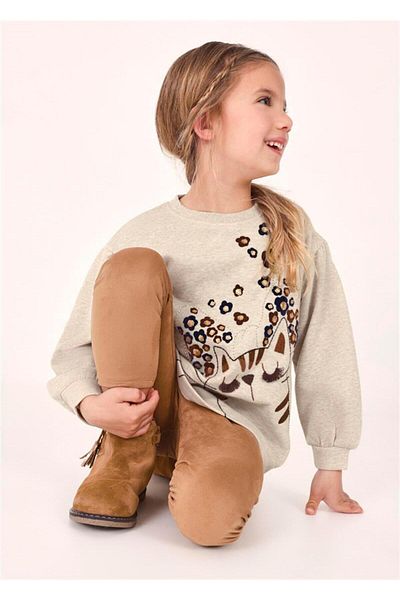 MAYORAL Girl's Suede Tights Sweat Set