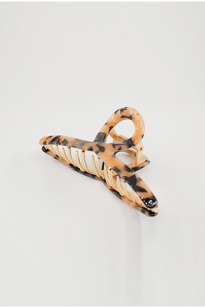 Roberta Lorenz Leopard Patterned Metal Latch Buckle