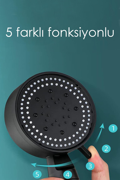 Factorial Banyo Duş Başlığı Filtreli Yüksek Basınçlı El Duşu Banyo Fiskiyesi Duş Sistemleri Banyo Aksesuar