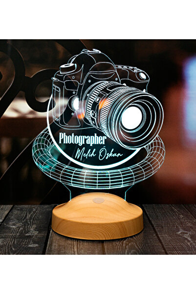 SEVGİLAMBASI Fotoğrafçıya Hediye Dslr Fotoğraf Makinesi 3d Led Lamba
