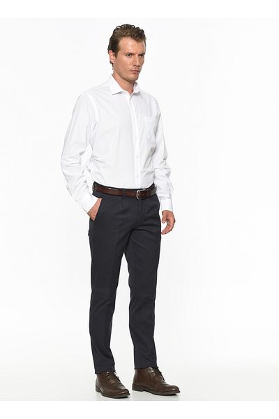 AC&Co / Altınyıldız Classics Altınyıldız Classics Comfort Fit Classic Guler Cămașă Cămașă albă simplă pentru bărbați 4a 2000000003