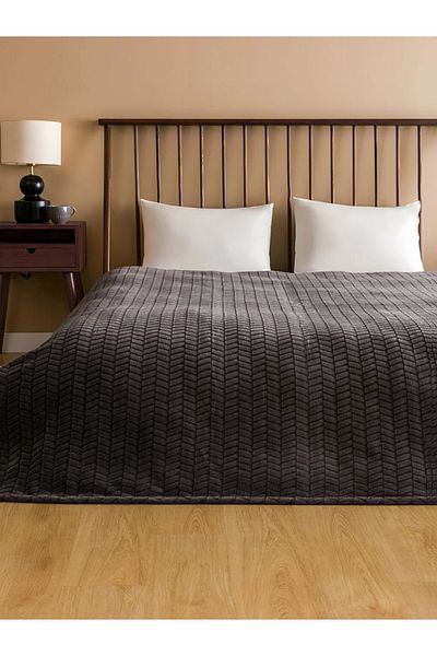 LC Waikiki LCW HOME بطانية ويلسوفت مزدوجة منقوشة 200x220 سم