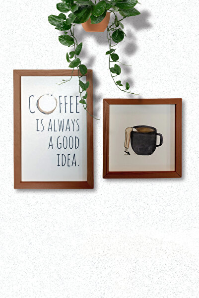 Yoko Home Coffee Corner Cafeaua este întotdeauna o bună idee Set cadru nuc