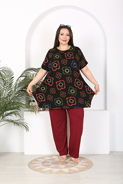 XL Modam PANTALONI TUNICĂ MĂRIME MARE DE FEMEI COSTUME Lycra VISCOSA